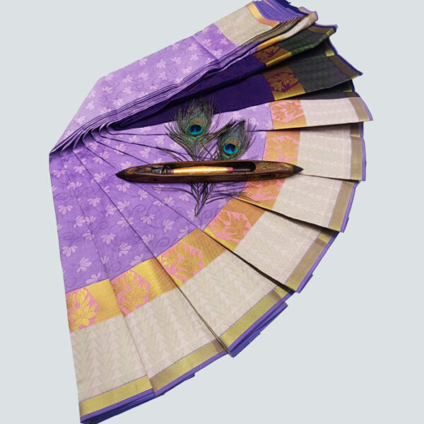 Elampillai Semi Silk Saree Lavendor