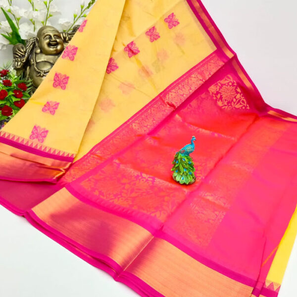 Elampillai Silk Cotton Saree Yellow