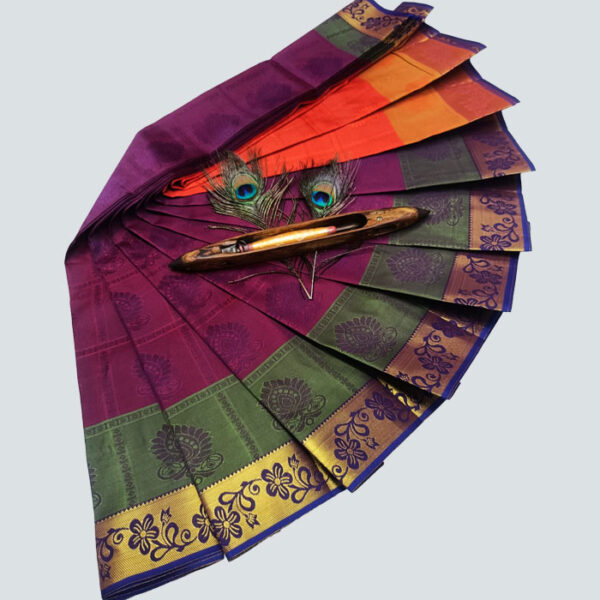 Elampillai Semi Silk Saree Red