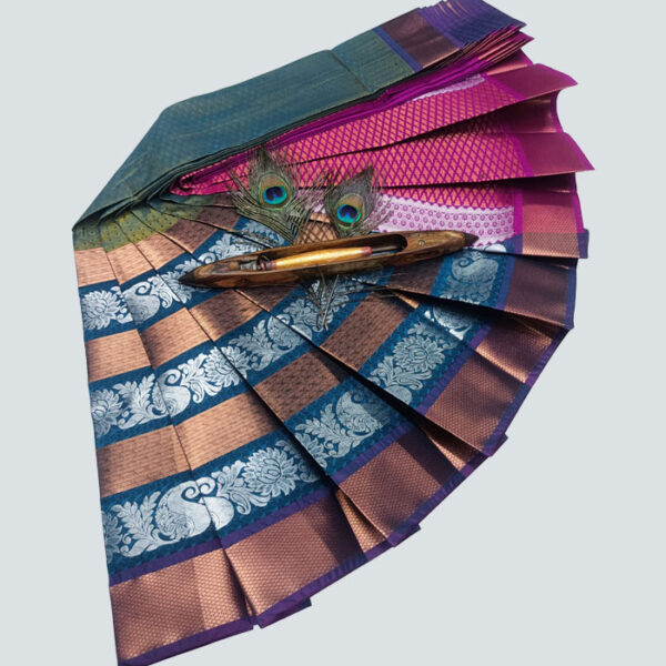Elampillai Semi Silk Saree Green